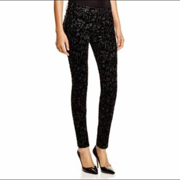 J BRAND Velvet Brocade High-Waist Skinny Dress Pants Size 28 - Picture 3 of 14